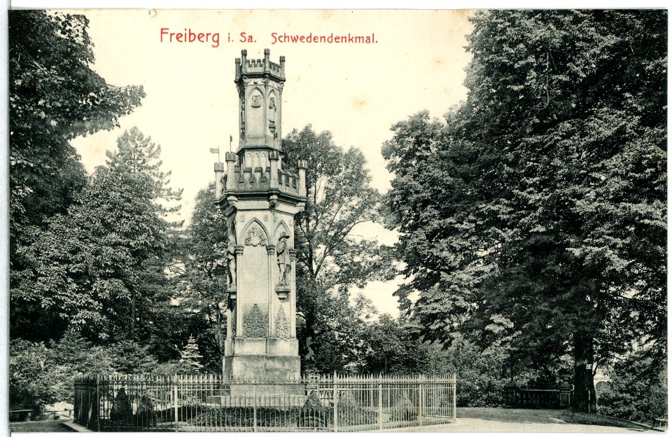 13842-Freiberg-1912-Schwedendenkmal-Brück & Sohn Kunstverlag