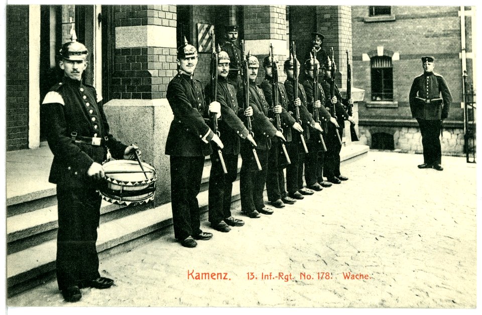 12538-Kamenz-1911-13. Infanterie-Regiment Nr. 178 Wache-Brück & Sohn Kunstverlag