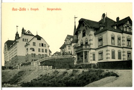 13063-Aue - Zelle-1911-Bürgerschule-Brück & Sohn Kunstverlag