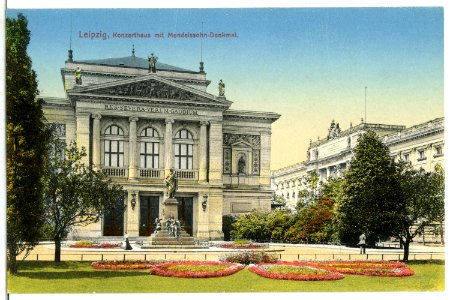 13419-Leipzig-1911-Konzerthaus und Mendelsohndenkmal-Brück & Sohn Kunstverlag