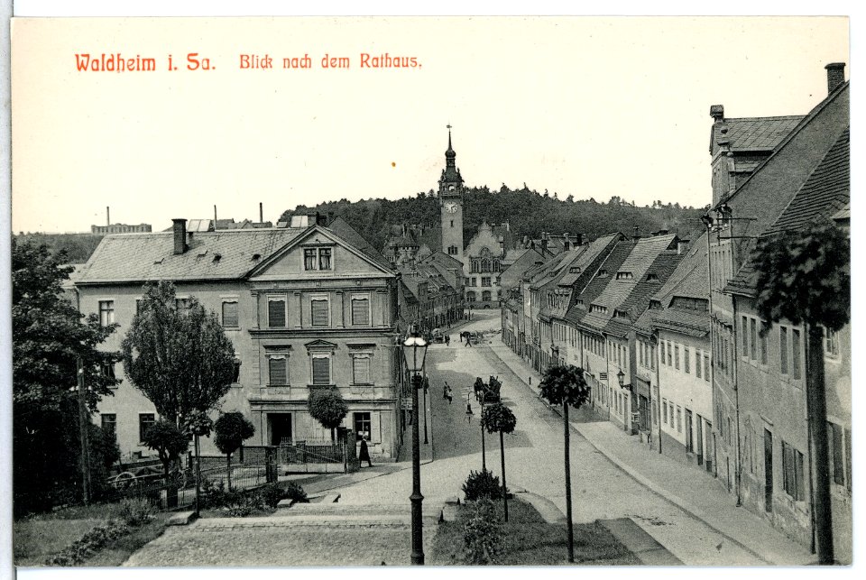 12934-Waldheim-1911-Blick nach dem Rathaus-Brück & Sohn Kunstverlag