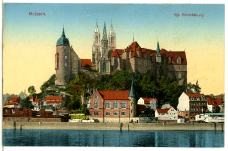 13205-Meißen-1911-Albrechtsburg und Dom, Loge von der Elbe-Brück & Sohn Kunstverlag