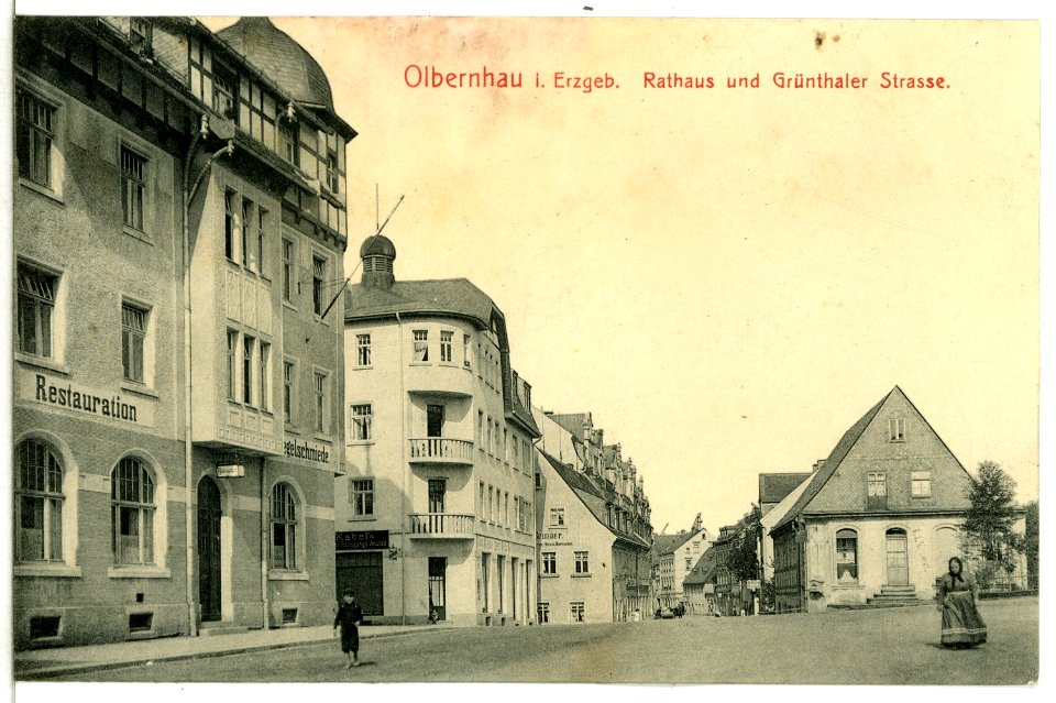 13356-Olbernhau-1911-Grüntaler Straße-Brück & Sohn Kunstverlag