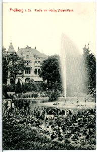 13023-Freiberg-1911-Partie im König-Albert-Park-Brück & Sohn Kunstverlag