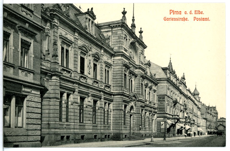 12948-Pirna-1911-Gartenstraße, Postamt-Brück & Sohn Kunstverlag