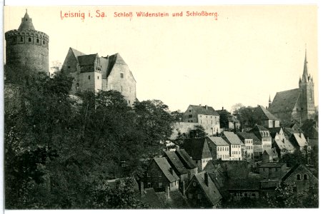 12782-Leisnig-1911-Schloß Mildenstein und Schloßberg-Brück & Sohn Kunstverlag