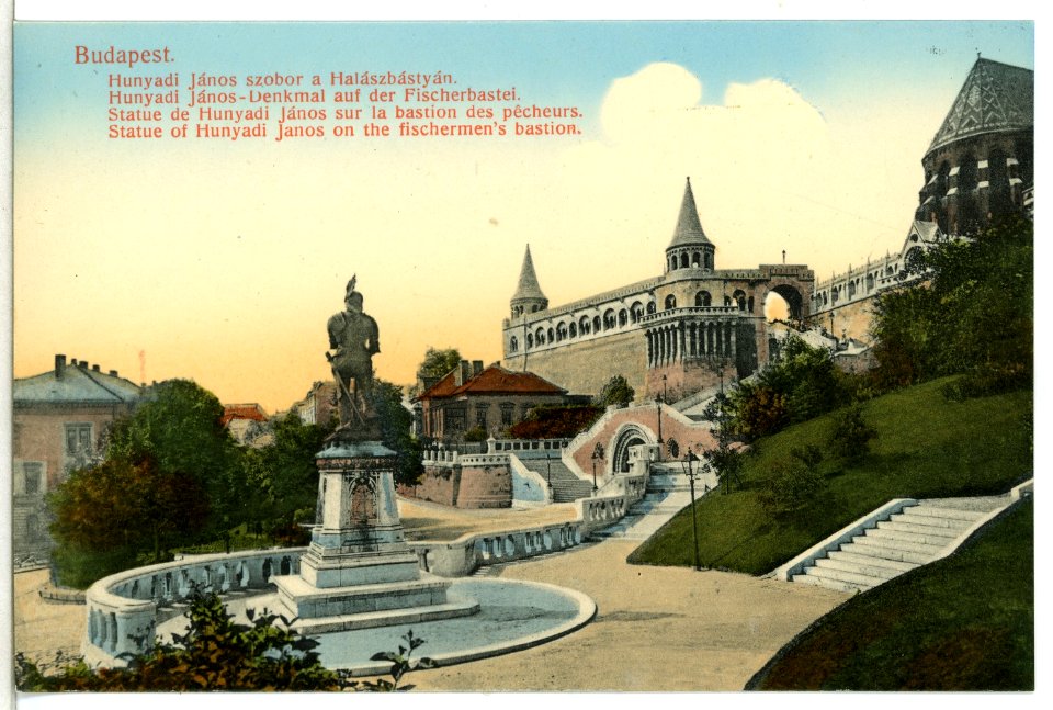 12797-Budapest-1911-Hunyadi Janos - Denkmal auf der Fischerbastei-Brück & Sohn Kunstverlag
