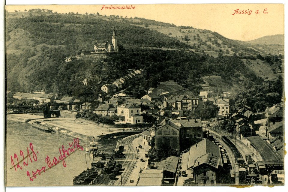 12514-Aussig-1911-Blick über Aussig zur Ferdinandshöhe-Brück & Sohn Kunstverlag