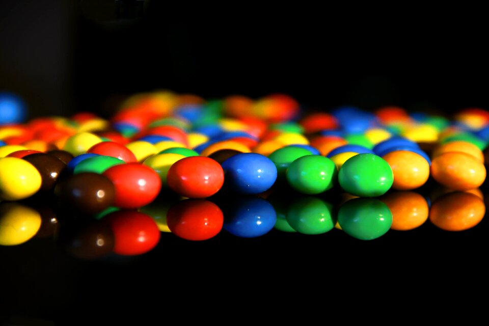 Eat colorful dessert