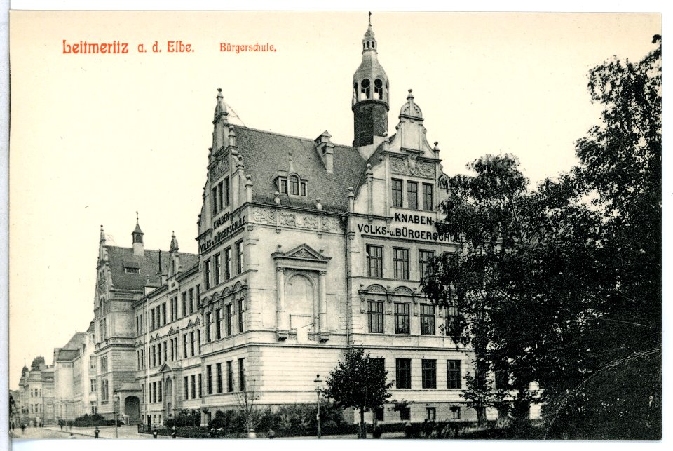 12928-Leitmeritz-1911-Bürgerschule-Brück & Sohn Kunstverlag