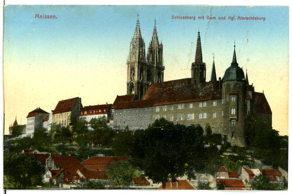 13203-Meißen-1911-Schloßberg mit Dom und Bischofsschloß-Brück & Sohn Kunstverlag
