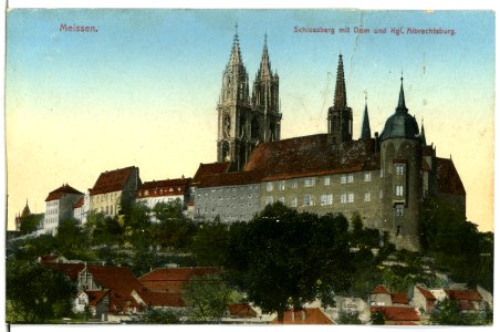 13203-Meißen-1911-Schloßberg mit Dom und Bischofsschloß-Brück & Sohn Kunstverlag