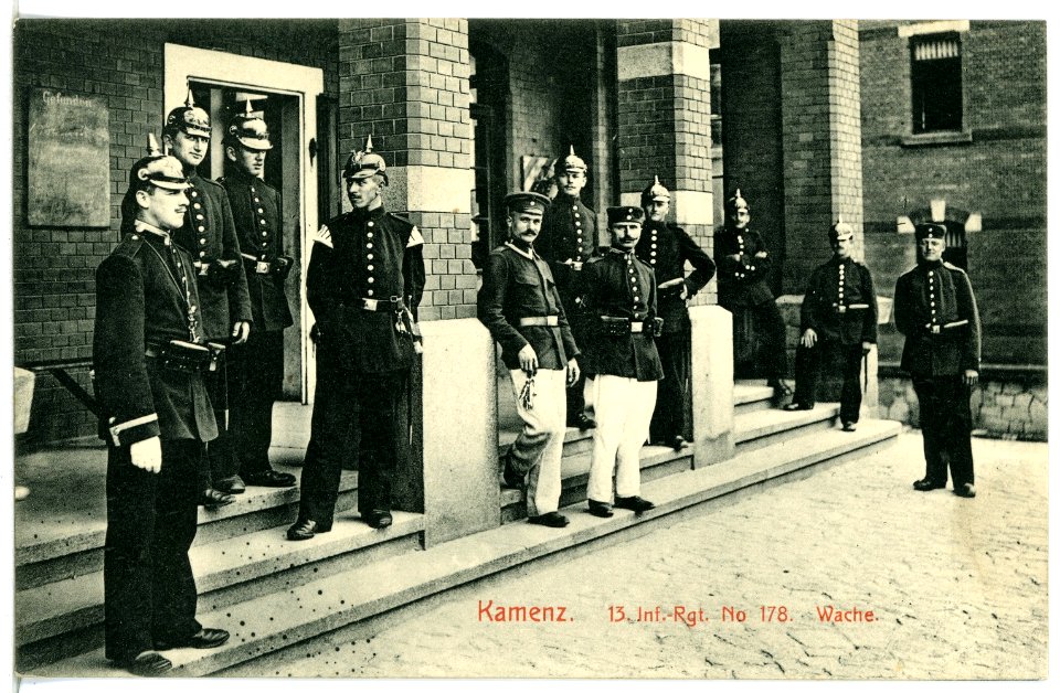 12537-Kamenz-1911-13. Infanterie-Regiment Nr. 178 Wache-Brück & Sohn Kunstverlag