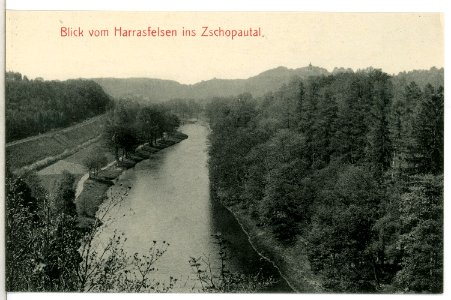 13186-Zschopautal-1911-Blick vom Harrasfelsen-Brück & Sohn Kunstverlag