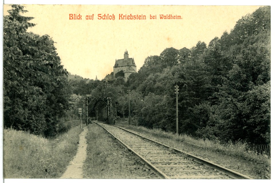 12796-Waldheim-1911-Blick auf Schloß Kriebstein-Brück & Sohn Kunstverlag