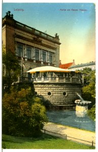 13424-Leipzig-1911-Partie am Theater-Brück & Sohn Kunstverlag