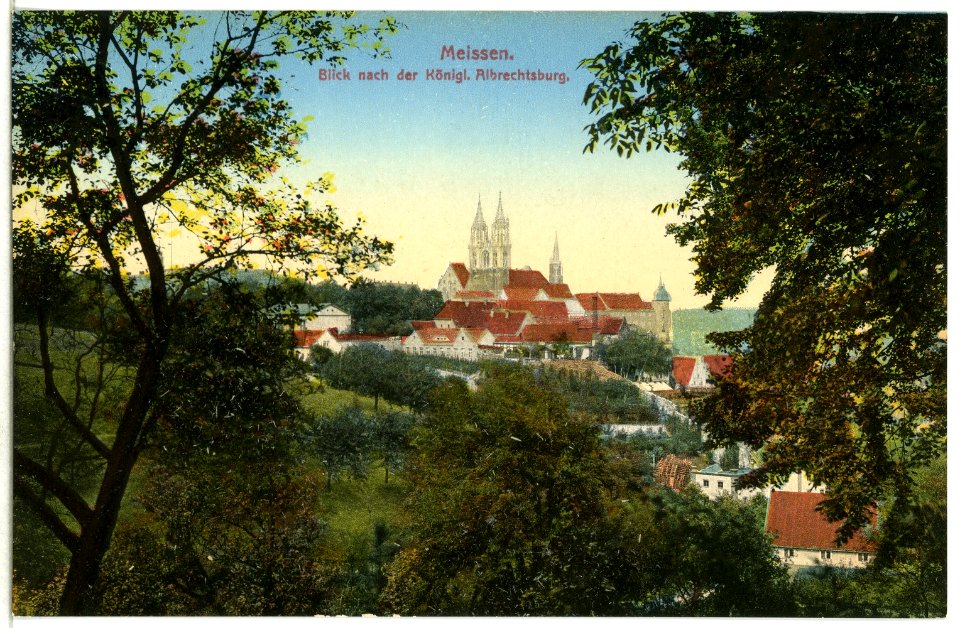 13207-Meißen-1911-Blick nach dem Burgberg-Brück & Sohn Kunstverlag