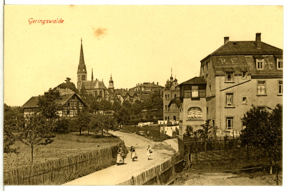12580-Geringswalde-1911-Blick auf Geringswalde aus Am Klosterbach-Brück & Sohn Kunstverlag