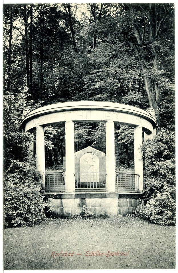 15413-Karlsbad-1913-Schillerdenkmal-Brück & Sohn Kunstverlag