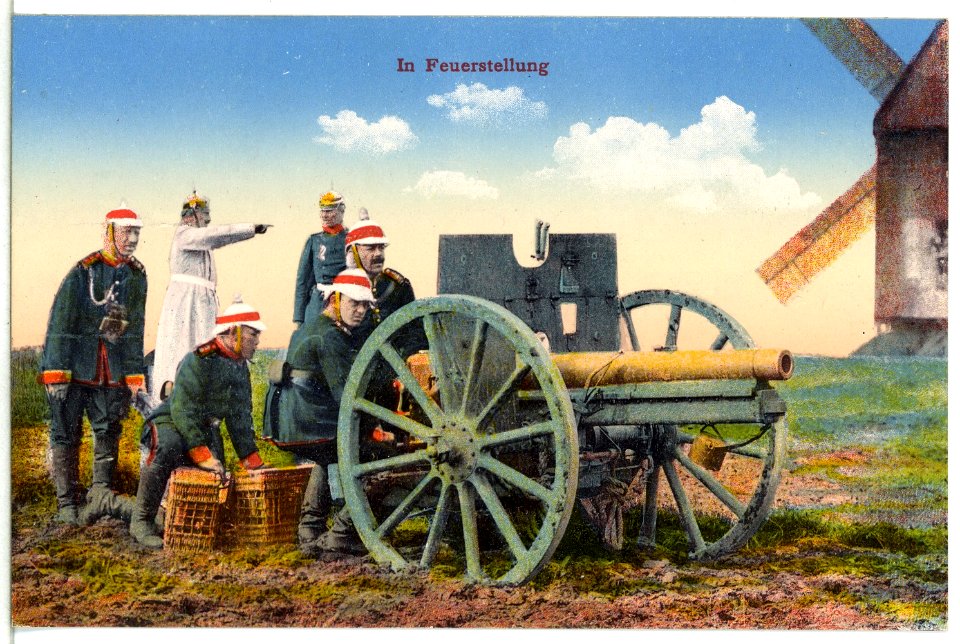 15339--1913-Sächsische Artillerie in Feuerstellung-Brück & Sohn Kunstverlag