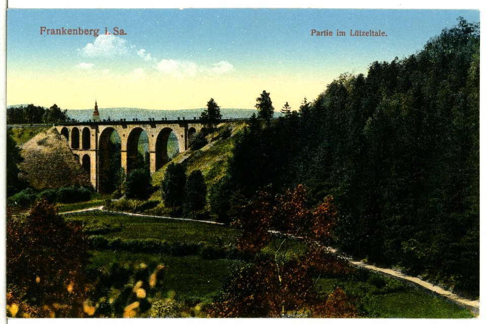 13295-Frankenberg-1911-Viadukt im Lützeltal-Brück & Sohn Kunstverlag