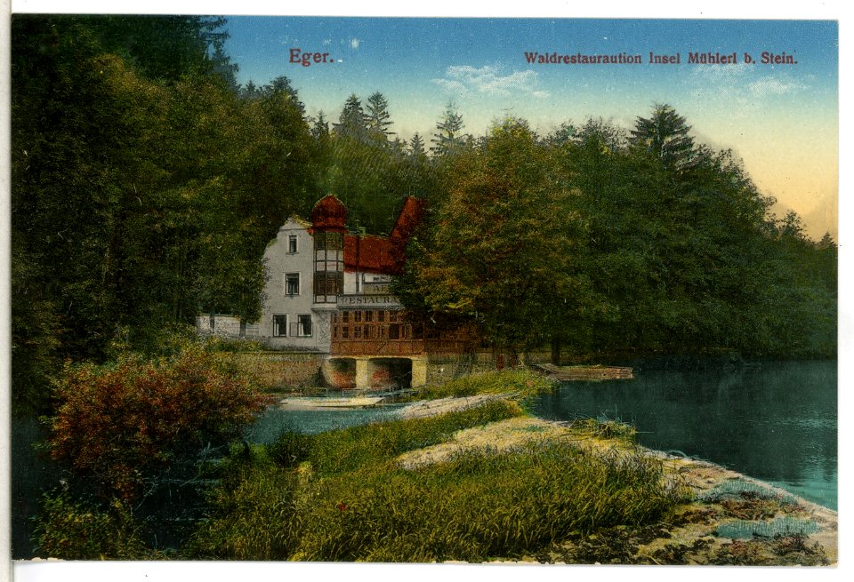 13395-Eger-1911-Waldrestauration Insel Mühlerl-Brück & Sohn Kunstverlag