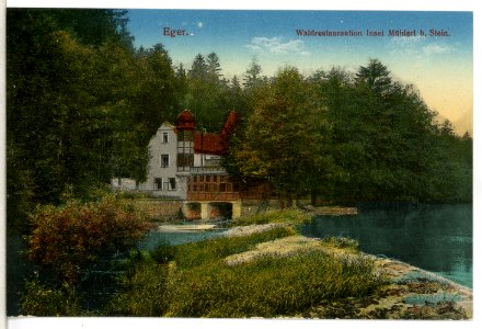 13395-Eger-1911-Waldrestauration Insel Mühlerl-Brück & Sohn Kunstverlag
