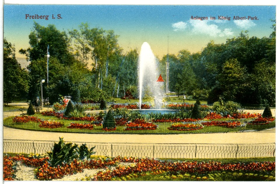15331-Freiberg-1913-Anlagen im König-Albert-Park-Brück & Sohn Kunstverlag