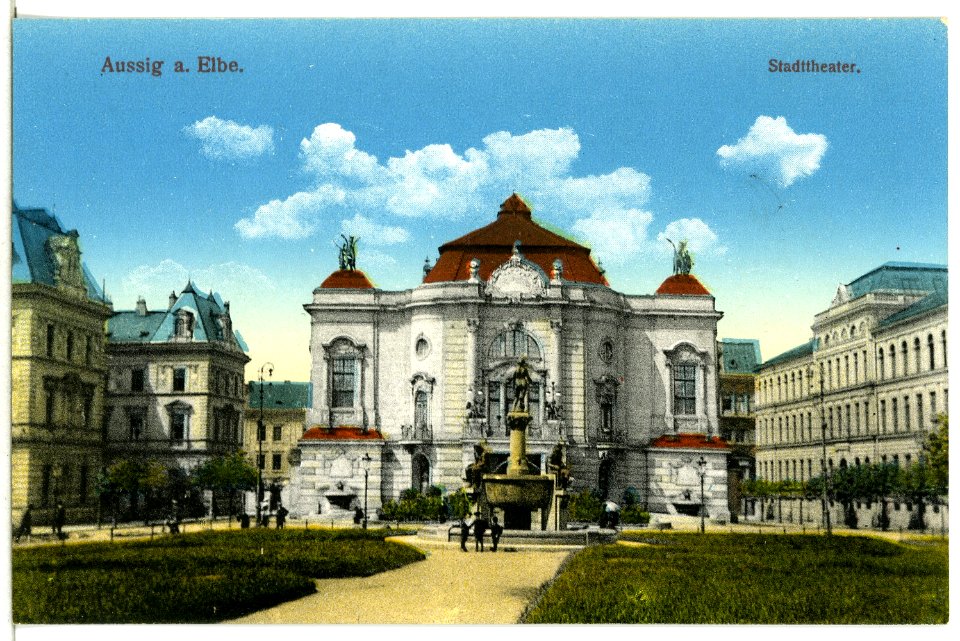 15210-Aussig-1912-Stadttheater-Brück & Sohn Kunstverlag