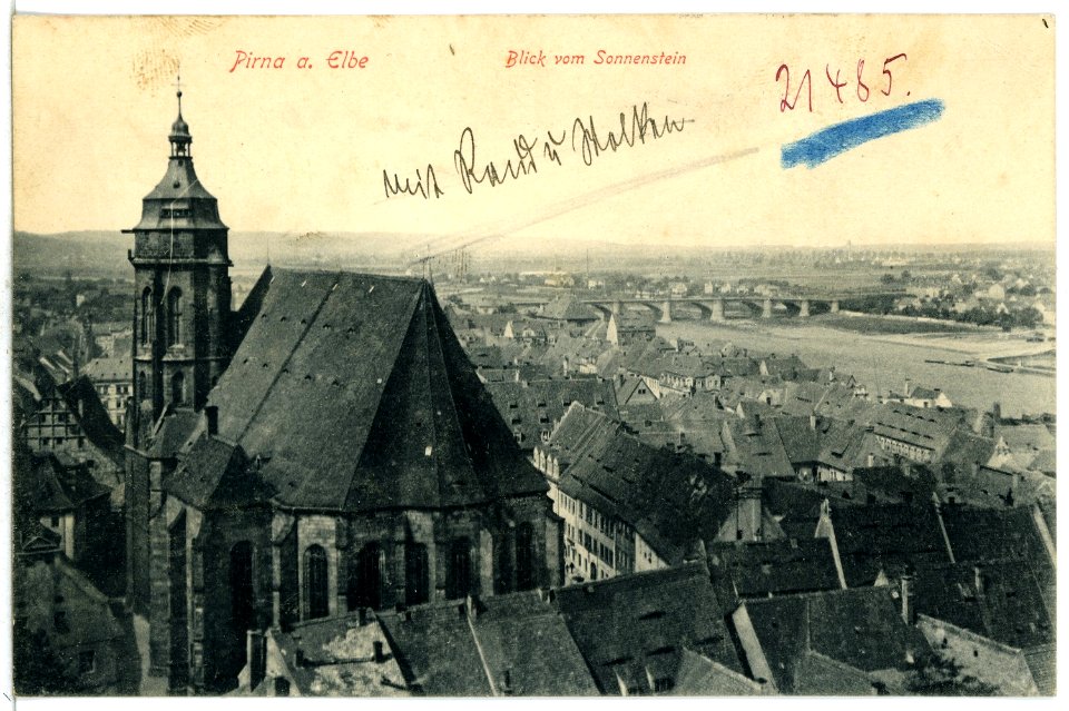 12878-Pirna-1911-Blick vom Sonnenstein-Brück & Sohn Kunstverlag