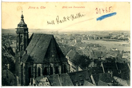 12878-Pirna-1911-Blick vom Sonnenstein-Brück & Sohn Kunstverlag