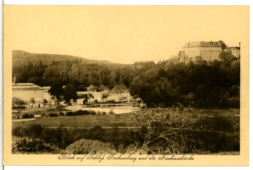 13175-Frankenberg-1911-Schloß Sachsenburg und die Fischerschänke-Brück & Sohn Kunstverlag