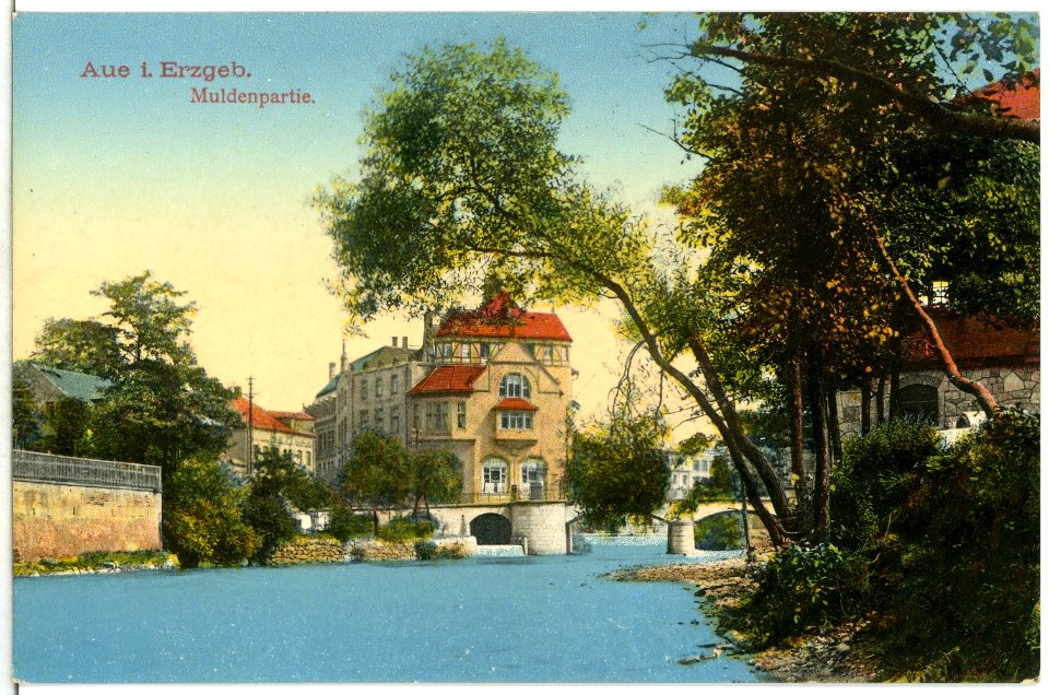 13193-Aue-1911-Muldenpartie-Brück & Sohn Kunstverlag