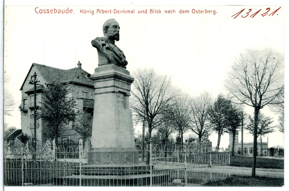 13121-Cossebaude-1911-König-Albert-Denkmal-Brück & Sohn Kunstverlag