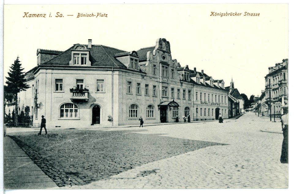 12545-Kamenz-1911-Bönisch-Platz - Königsbrücker Straße-Brück & Sohn Kunstverlag