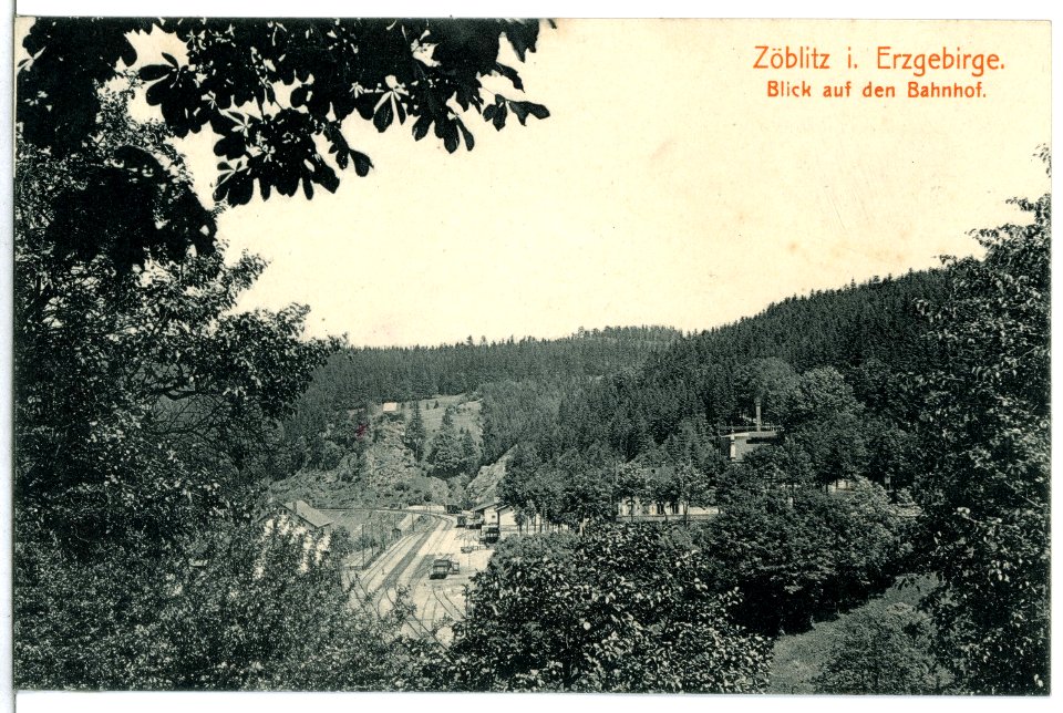 15307-Zöblitz-1913-Bahnhof-Brück & Sohn Kunstverlag