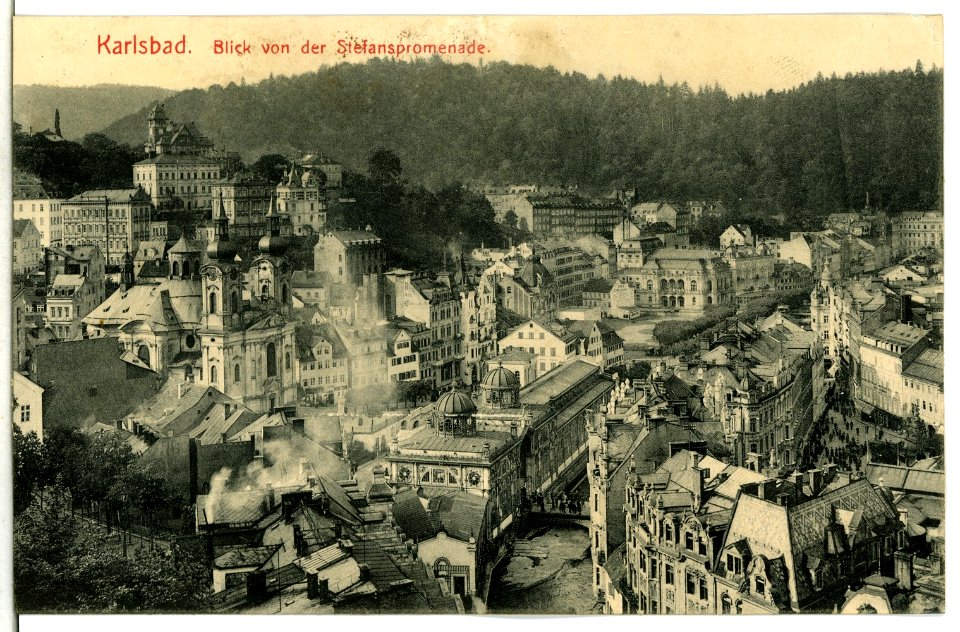 13323-Karlsbad-1911-Blick von der Stefanspromenade-Brück & Sohn Kunstverlag