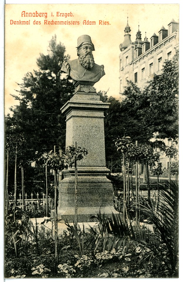12502-Annaberg-1911-Denkmal Adam Ries-Brück & Sohn Kunstverlag