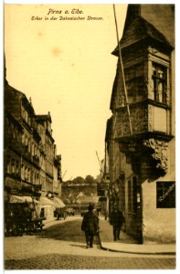 12601-Pirna-1911-Erker an der Dohnaischen Straße-Brück & Sohn Kunstverlag