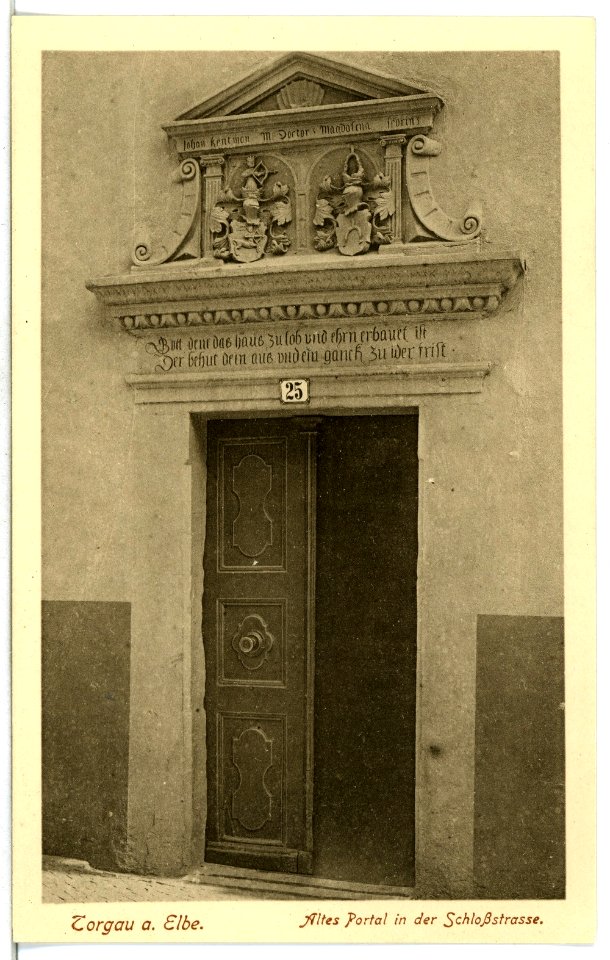 13001-Torgau-1911-altes Hausportal in der Schloßstraße-Brück & Sohn Kunstverlag