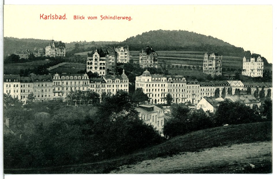 13322-Karlsbad-1911-Blick vom Schindlerweg-Brück & Sohn Kunstverlag