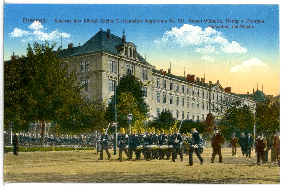 15170-Dresden-1912-2. Königlich Sächsisches Grenadier-Regiment Nr. 101 Kaiser Wilhelm- Kaserne-Brück & Sohn Kunstverlag