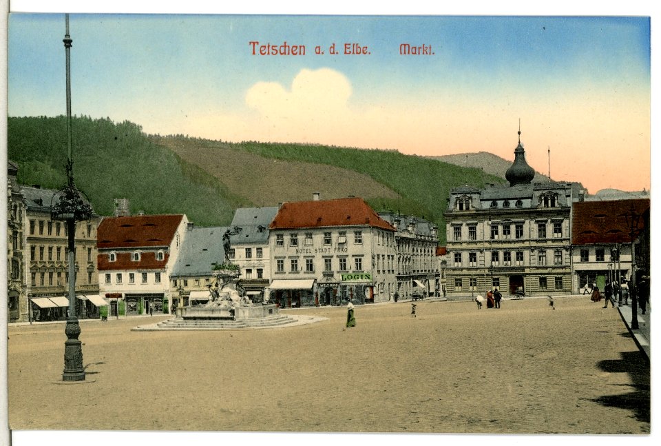 13367-Tetschen-1911-Markt-Brück & Sohn Kunstverlag
