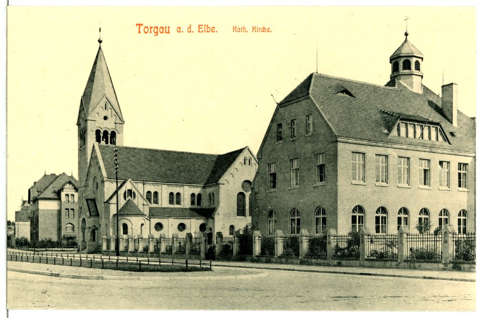12900-Torgau-1911-Katholische Kirche-Brück & Sohn Kunstverlag
