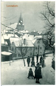 15310-Lommatzsch-1913-Blick auf Lommatzsch im Winter-Brück & Sohn Kunstverlag