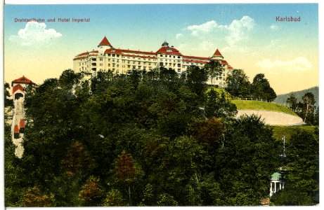 15447-Karlsbad-1913-Drahtseilbahn und Grandhotel Imperial-Brück & Sohn Kunstverlag