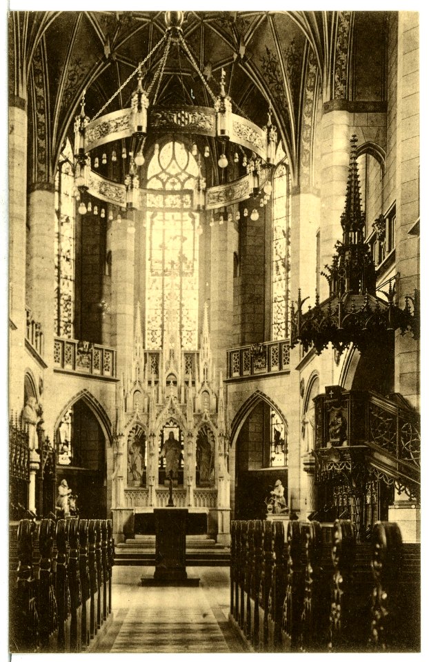 12978-Wittenberg-1911-Inneres der Schloßkirche-Brück & Sohn Kunstverlag