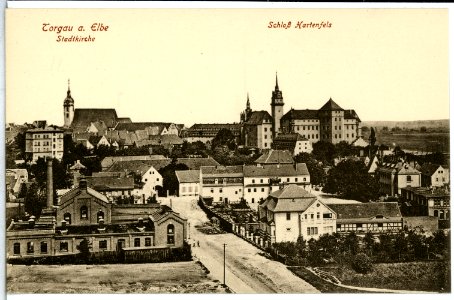 15058-Torgau-1912-Blick auf Schloß Hartenfels-Brück & Sohn Kunstverlag