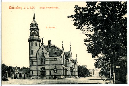12895-Wittenberg-1911-Große Friedrich - Straße, Königliches Postamt-Brück & Sohn Kunstverlag