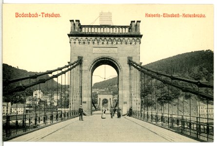 13371-Bodenbach-1911-Kaiserin Elisabeth-Kettenbrücke-Brück & Sohn Kunstverlag